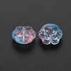 Two Tone Transparent Baking Painted Glass Beads GLAA-S190-021-B09-4