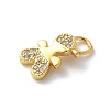 Brass Micro Pave Cubic Zirconia Pendants KK-P292-21A-G-2