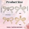 4Pcs 2 Colors Alloy Crystal Rhinestone Wedding Shoe Decorations FIND-CP0001-41A-2