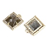 Natural Labradorite Faceted Square Charms G-I375-06G-08-2