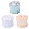  3 Rolls 3 Colors Flat Rainbow Color Organza Ribbon OCOR-TA0001-47-9