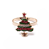 Christmas Alloy Rhinestone Napkin Rings XMAS-PW0001-284B-1