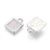 Square Alloy Resin Charms PALLOY-N177-04P-2