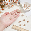 20Pcs 1-Hole Flat Round Zinc Alloy Rhinestones Buttons ALRI-NB0001-20F-3
