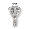 Brass Micro Pave Clear Cubic Zirconia Pendants LS-KK-L238-22P-1