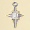 Zinc Alloy with Clear Glass Pendants GL-OY001-06P-1