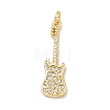 Brass Micro Pave Clear Cubic Zirconia Pendants KK-D289-01G-08-1