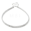 304 Stainless Steel Mesh Chain Choker Necklaces for Women NJEW-U012-03P-02-2