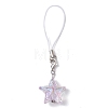 Transparent Acrylic Star Mobile Strap HJEW-JM01228-2