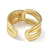 Brass with Cubic Zirconia ring RJEW-K264-02G-3