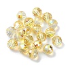 Half Plated Glass Beads EGLA-P059-02B-HP03-1