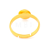 Golden Color Adjustable Brass Ring Components X-EC541-G-3