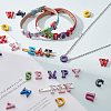 Spray Painted Zinc Alloy Slide Charms ALRI-WH0005-13G-4