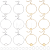 12Pcs 6 Styles 304 Stainless Steel Paperclip Chain Satellite Chain Bracelet Making BJEW-SP0001-28-1