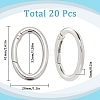 20Pcs Alloy Spring Gate Rings PALLOY-SC0010-53A-P-2