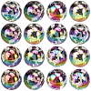 20Pcs UV Plating Acrylic Printed Beads TACR-SC0001-46C-6