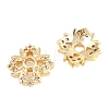 Brass Clear Cubic Zirconia Beads KK-B186-05G-2