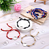 10Pcs 5 Colors DIY Blank Dome Braided Nylon Threads Adjustable Link Bracelet Makings Kits AJEW-TA00026-5