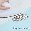 6Pcs Flower Glitter Hotfix Glass Rhinestone DIY-GF0014-62A-6