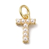 Rack Plating Brass with ABS Plastic Imitation Pearl Charms KK-B092-30T-G-1