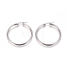 Tarnish Resistant 201 Stainless Steel Hoop Earrings EJEW-F237-02A-P-1