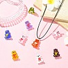 9Pcs 9 Colors Handmade Lampwork Pendants LAMP-CJ0002-64-6