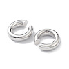 Rack Plating Brass Ring Cuff Earrings for Women EJEW-H135-01P-01-2