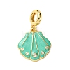Brass Enamel European Dangle Charms KK-C119-05G-04-1