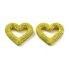 Heart Shape Polymer Clay Rhinestone Beads CLAY-NH0001-09A-13-1
