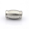 Tarnish Resistant 304 Stainless Steel Matte Surface Magnetic Clasps with Glue-in Ends STAS-O042-D-28-3