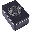 Cross & Star Printed Iron Tarot Card Collection Boxes AJEW-CN0007-91B-1