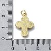 Brass Micro Pave Clear Cubic Zirconia Pendants X-KK-V010-10G-01-3
