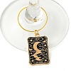 Tarot Cards Alloy Enamel Wine Glass Charms AJEW-JO00206-4