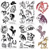 CRASPIRE 4 Sheets 4 Styles Custom PVC Plastic Clear Stamps DIY-CP0010-07-1