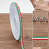 50 Yards Tricolor Polyester Striped Grosgrain Ribbon OCOR-WH0078-199A-4