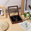 Wood Necklace Storage Boxes with Visible Window and Magnetic Lid CON-WH0107-106-5