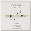 Natural stone constellation bracelet with 12 zodiac signs NR2952-12-1