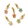 Star 304 Stainless Steel Rhinestone Pendants Decoration STAS-R159-57G-1