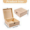 Square Pine Wood Packing Boxes with Metal Clasps CON-WH0089-186-1-2