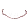 Natural Rose Quartz Chip Beaded Necklace NJEW-JN04615-13-1