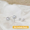 32Pcs 8 Style Rack Plating Brass Stud Earring Findings KK-FH0005-67-4