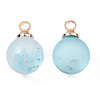 Two Tone Transparent Spray Painted Glass Pendants GLAA-N035-020A-C04-2