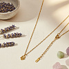 304 Stainless Steel Hollow Heart Hamsa Hand Pendant Cable Chain Necklaces for Women VC2540-3
