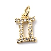 Brass Micro Pave Cubic Zirconia Charms ZIRC-F131-16G-11-1