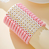 12Pcs Valentine's Day Polymer Clay & Acrylic Beaded Stretch Bracelets Set for Women FS-WG6B295-01-1