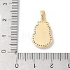 Brass with Shell and Cubic Zirconia Charms KK-Q030-07G-2