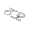 Rack Plating Eco-Friendly Brass Pave Clear Cubic Zirconia Toggle Claps KK-K330-45P-4