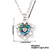 Brass Clear Cubic Zirconia Heart-shaped Pendant Necklaces PR0180-5-1