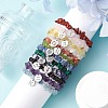 12Pcs 12 Styles Constellations Guardian Gemstone Stretch Bracelets BJEW-JB11147-3