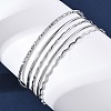 5Pcs 304 Stainless Steel Bangle Set for Women BJEW-S162-01B-P-3